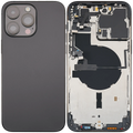 Backcover/Rahmen mit Small Parts für iPhone 14 Pro Max (EU / Global Version) (gebrauchter OEM-Ausbau, Qualität C) (Space Schwarz)