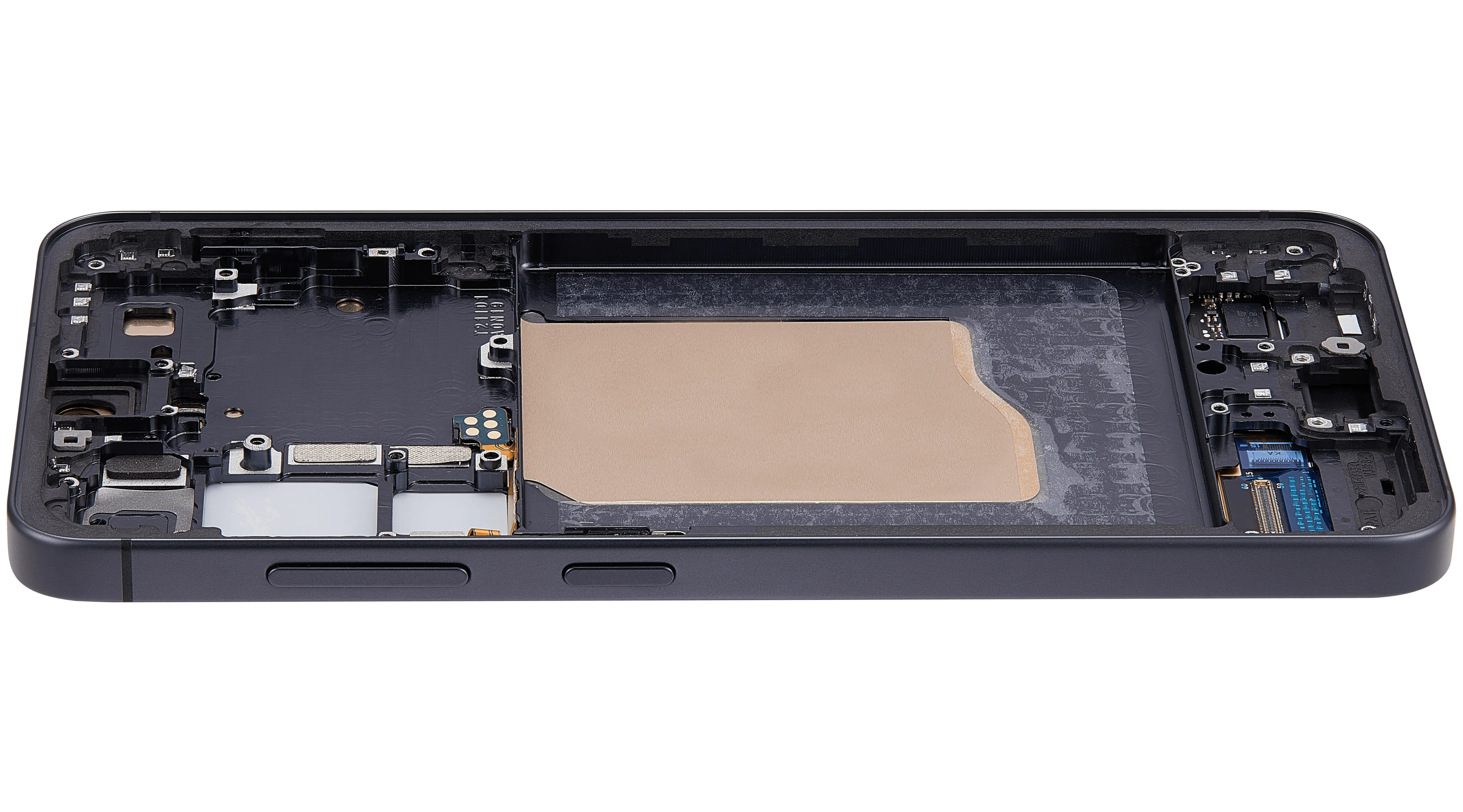 OLED-Display mit Rahmen für Samsung Galaxy S25 5G (US & International) (Aftermarket Plus) (Blau Schwarz)