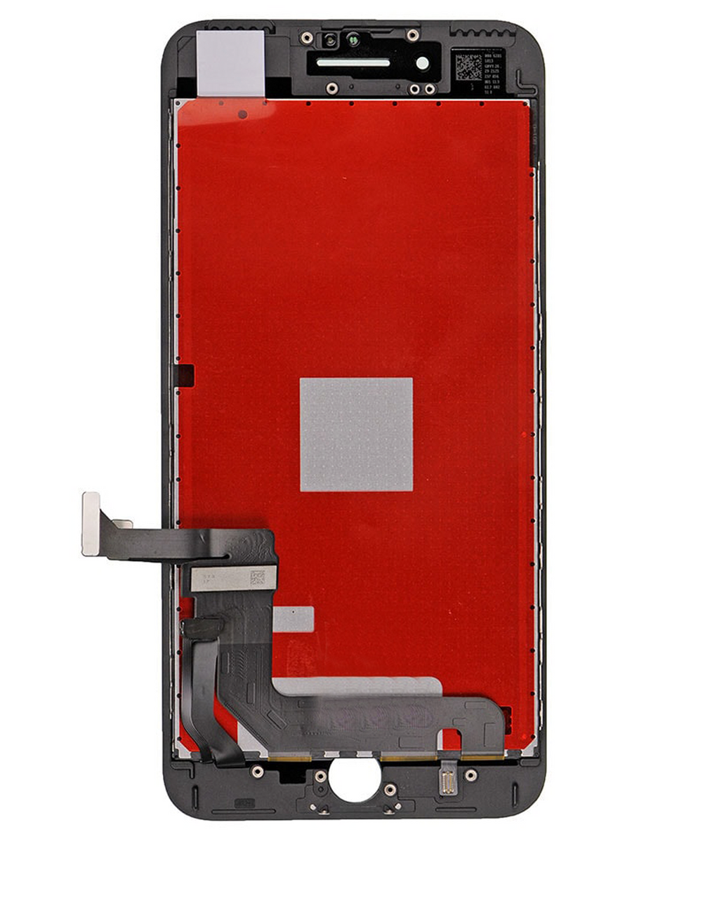 Complete LCD-Display mit Stahlplatte für iPhone 7 Plus (mit Front Camera: Prox Sensor & Ear Speaker) (Aftermarket Plus Quality: XO6) (Schwarz)