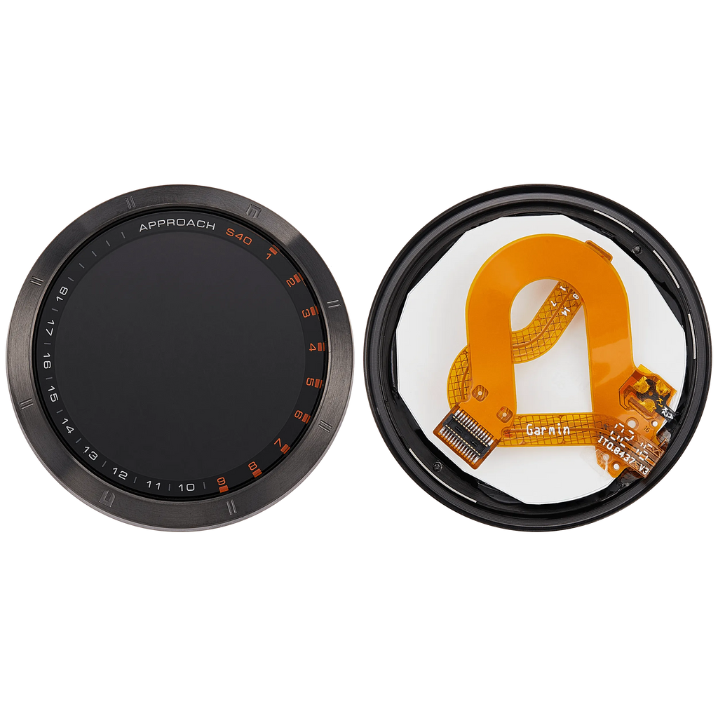 LCD-Display mit Rahmen für Garmin Approach S40 (2019) (Premium) (Schwarz)