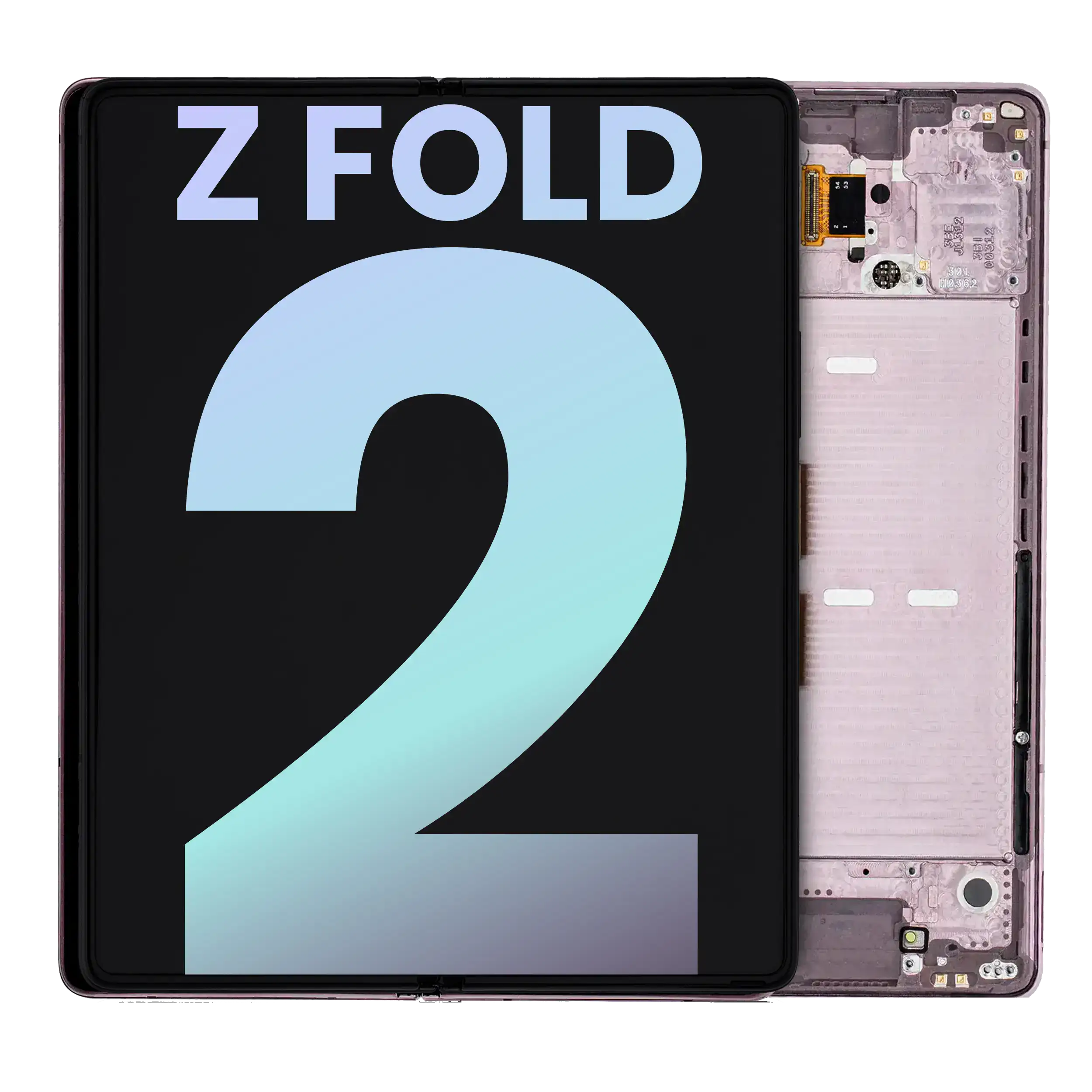 Inner OLED Display with Frame for Samsung Galaxy Z Fold 2 5G (US & International) (Service Pack) Mystic Bronze