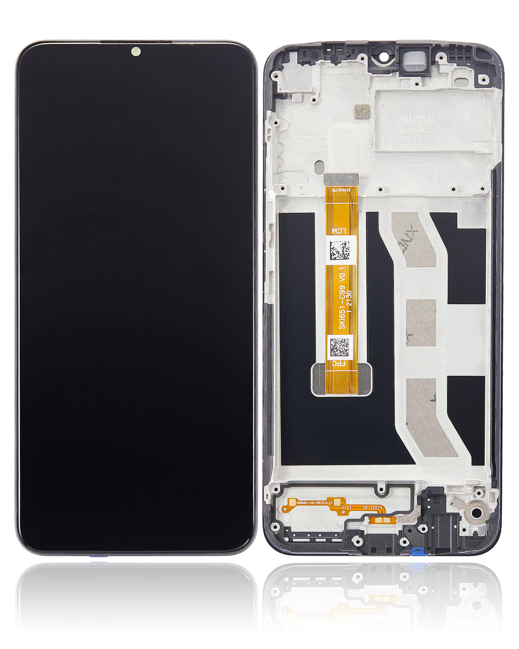 LCD-Bausatz mit Rahmen für Realme C21Y (Refurbished) (Alle Farben)