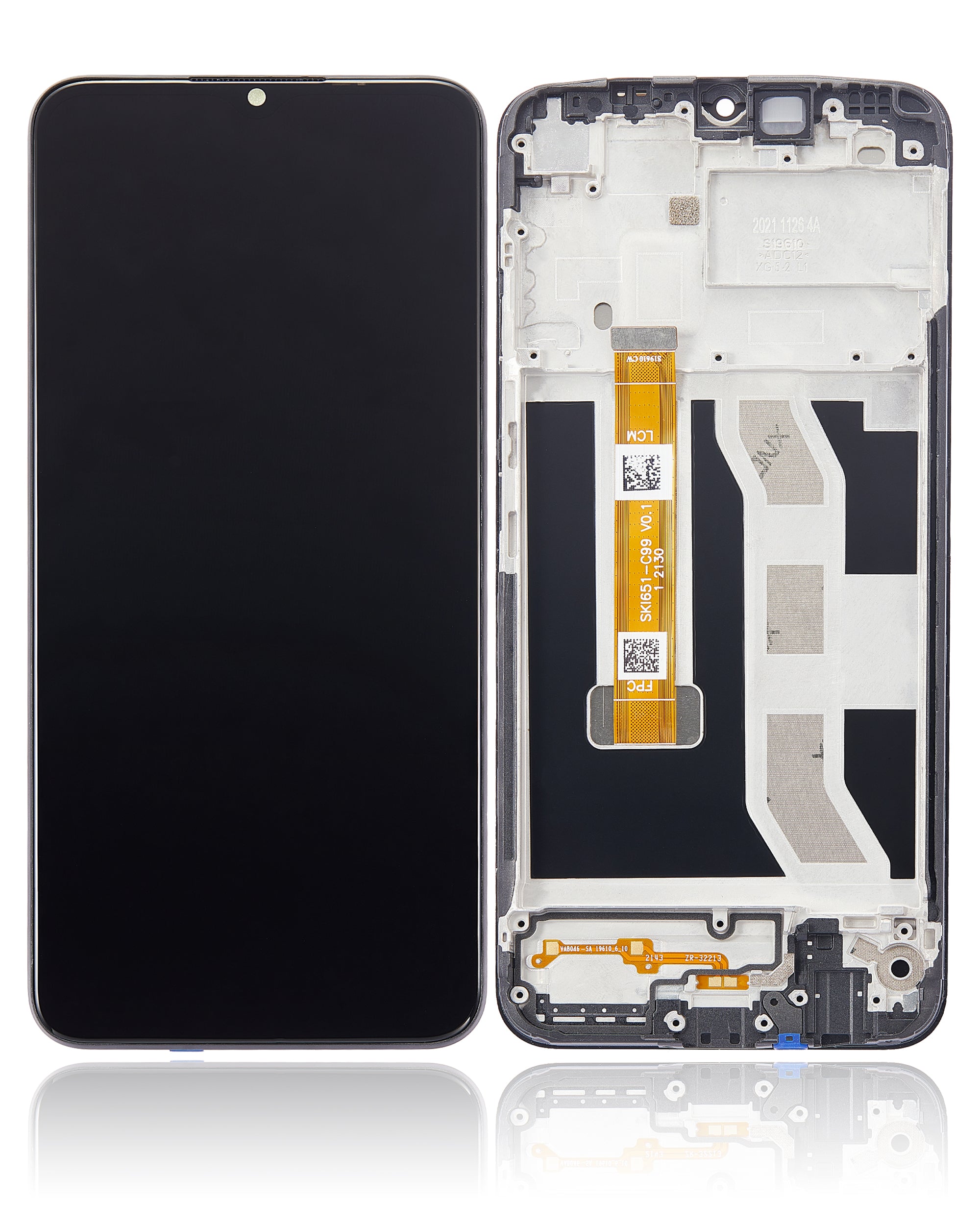 LCD-Bausatz mit Rahmen für Realme C21Y (Refurbished) (Alle Farben)