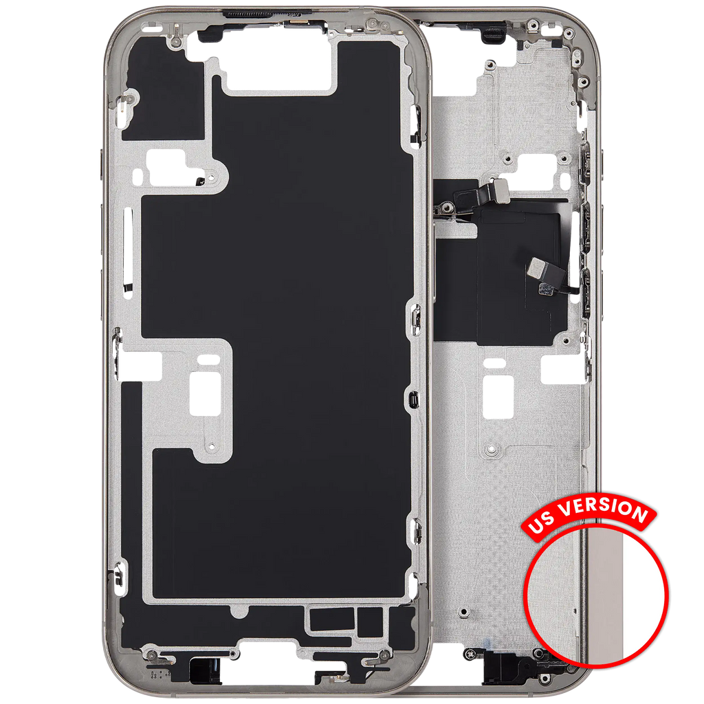 Midframe/Rahmen mit Power And Volume Button für iPhone 16 Pro (US-Version) (Aftermarket Plus) (Natural Titanium)