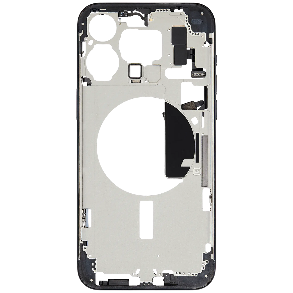 Midframe/Rahmen mit Small Parts für iPhone 15 Pro Max (EU / Global Version) (gebrauchter OEM-Ausbau, Qualität B) (Blau Titanium)