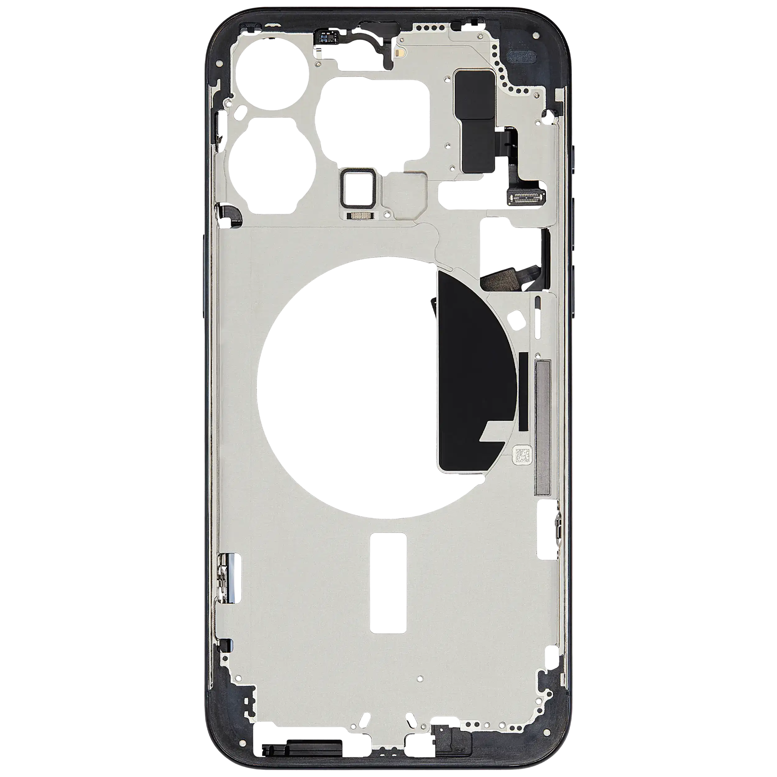 Midframe/Rahmen mit Small Parts für iPhone 15 Pro Max (EU / Global Version) (gebrauchter OEM-Ausbau, Qualität B) (Blau Titanium)
