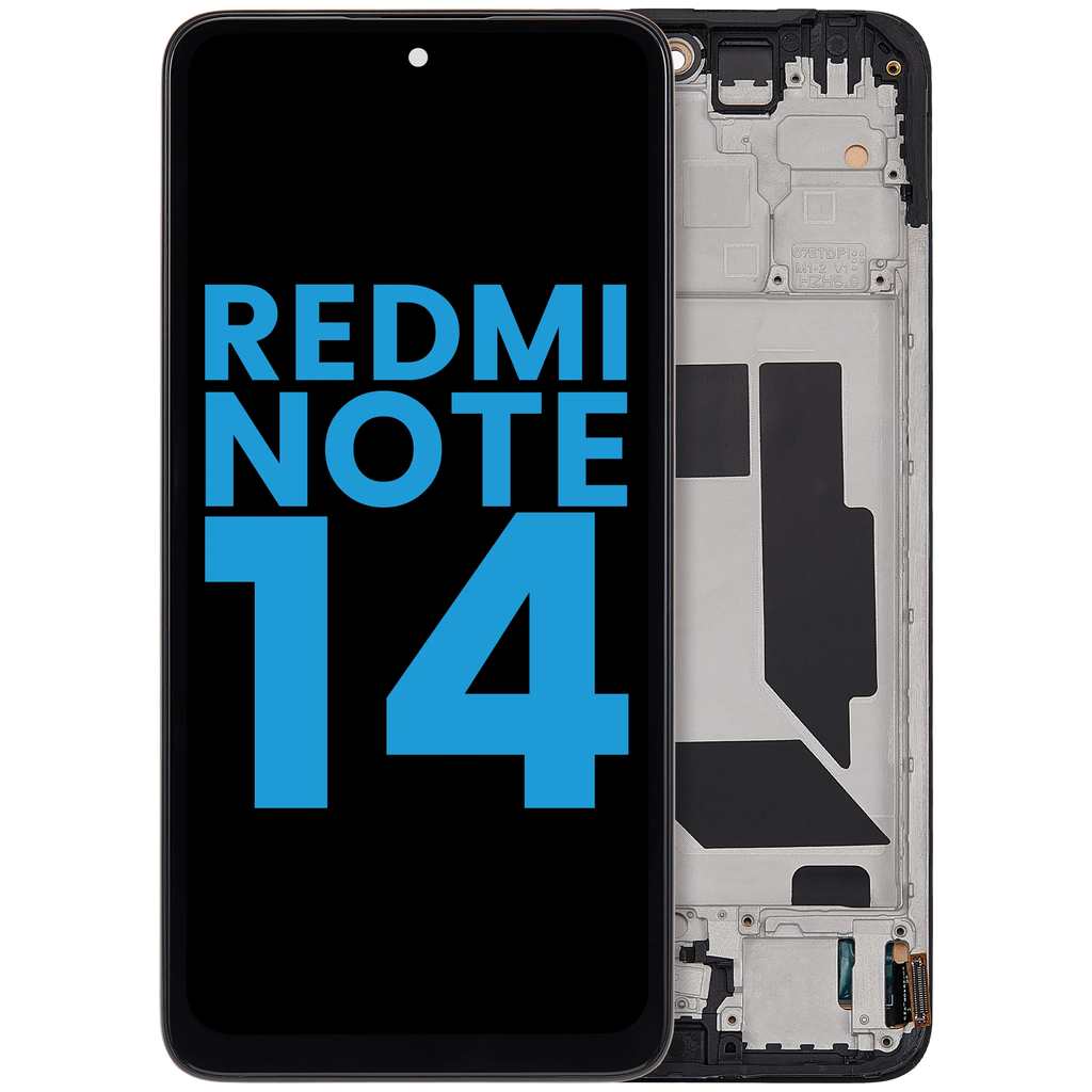 LCD-Display mit Rahmen für Xiaomi Redmi Note 14 4G (EU Version) (Aftermarket: Incell) (Alle Farben)
