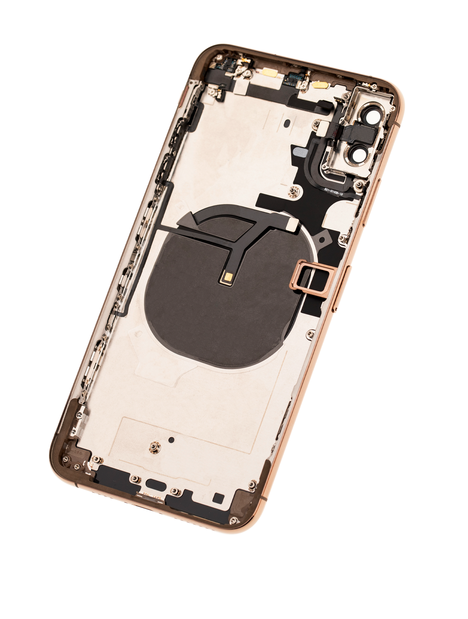 Backcover/Rahmen mit Small Components Pre-Installed für iPhone XS Max (gebrauchter OEM-Ausbau, Qualität A) (Gold)