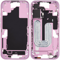 Midframe/Rahmen mit Small Parts für iPhone 16 (EU / Global Version) (gebrauchter OEM-Ausbau, Qualität A) (Pink)