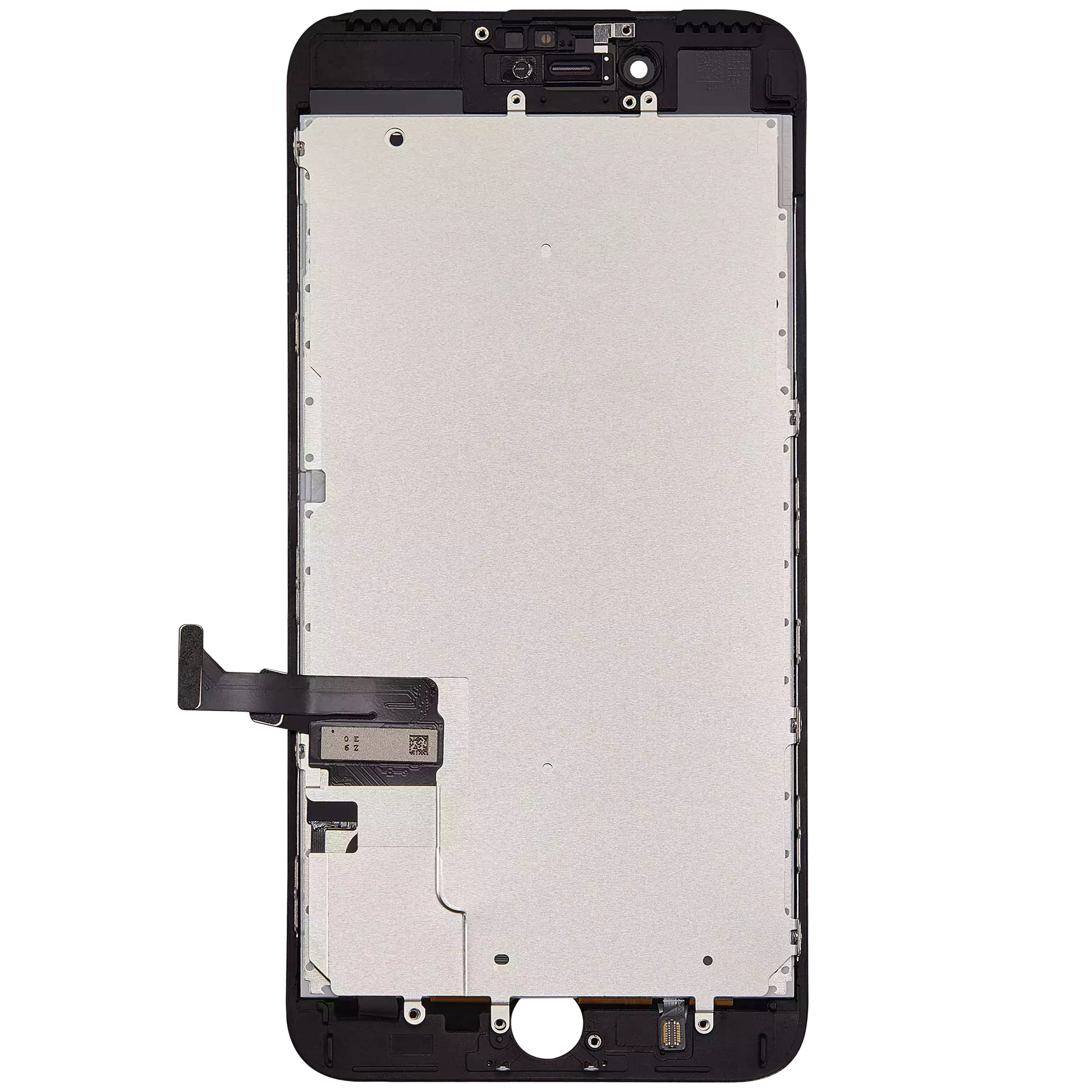 LCD-Display mit Stahlplatte für iPhone 7 Plus (Aftermarket: AQ7) (Schwarz)
