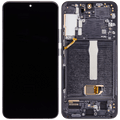 OLED-Display mit Rahmen für Samsung Galaxy S22 Plus 5G (US & Internationale Version) (Aftermarket Plus) (120Hz) (Phantom Black)