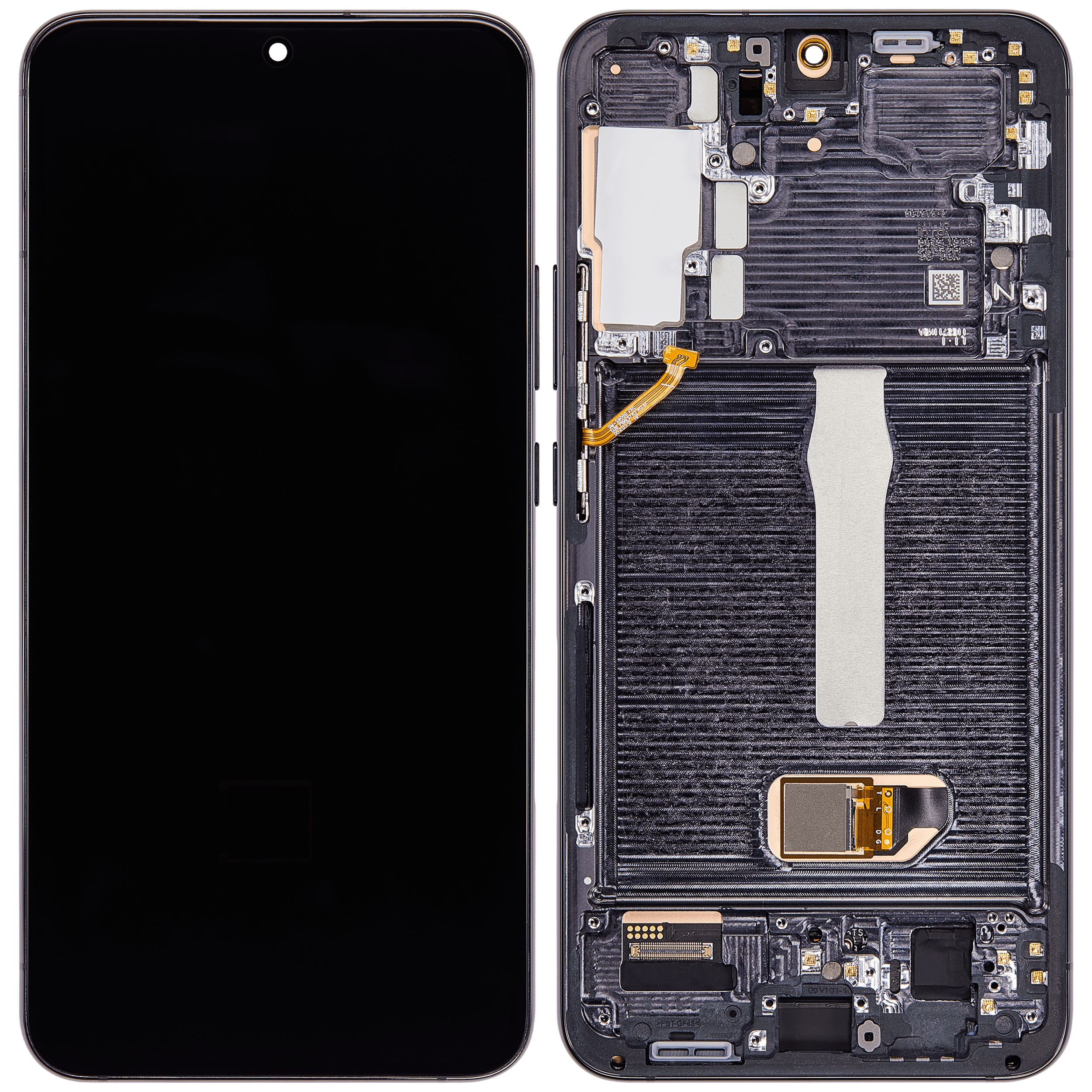 OLED-Display mit Rahmen für Samsung Galaxy S22 Plus 5G (US & Internationale Version) (Aftermarket Plus) (120Hz) (Phantom Black)