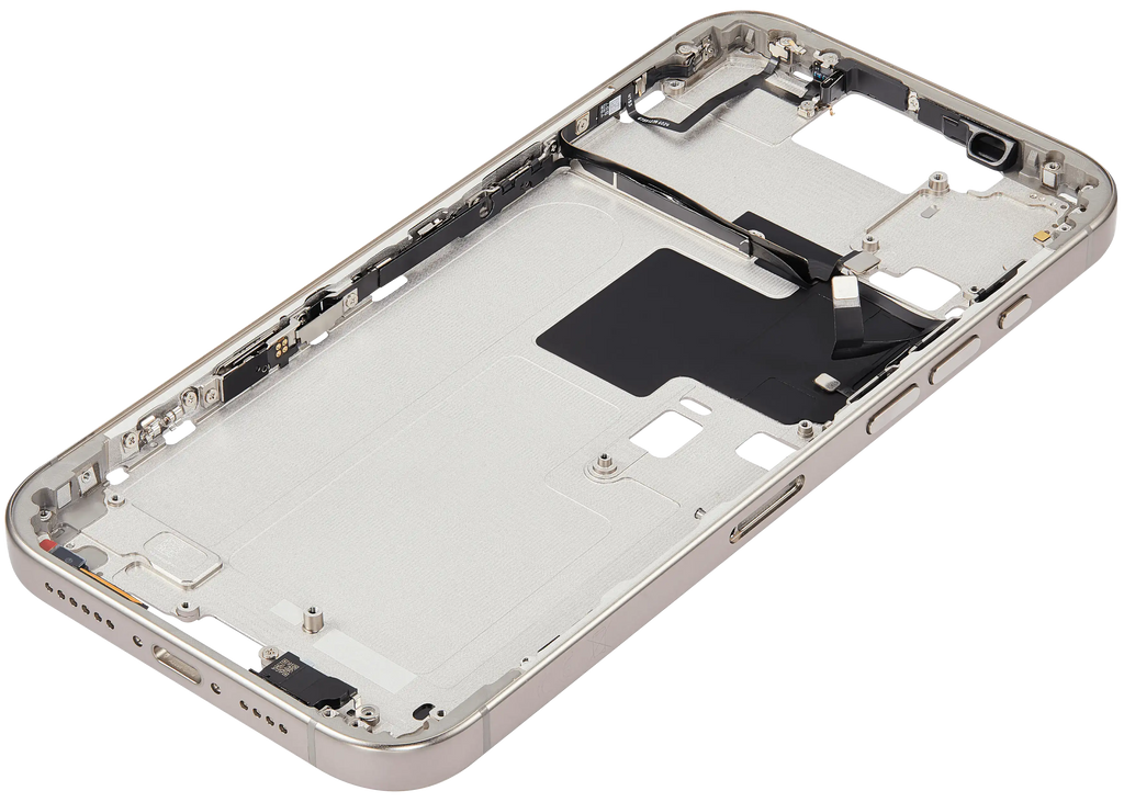 Midframe/Rahmen mit Power And Volume Button für iPhone 16 Pro Max (EU / Global Version) (Aftermarket Plus) (Natural Titanium)