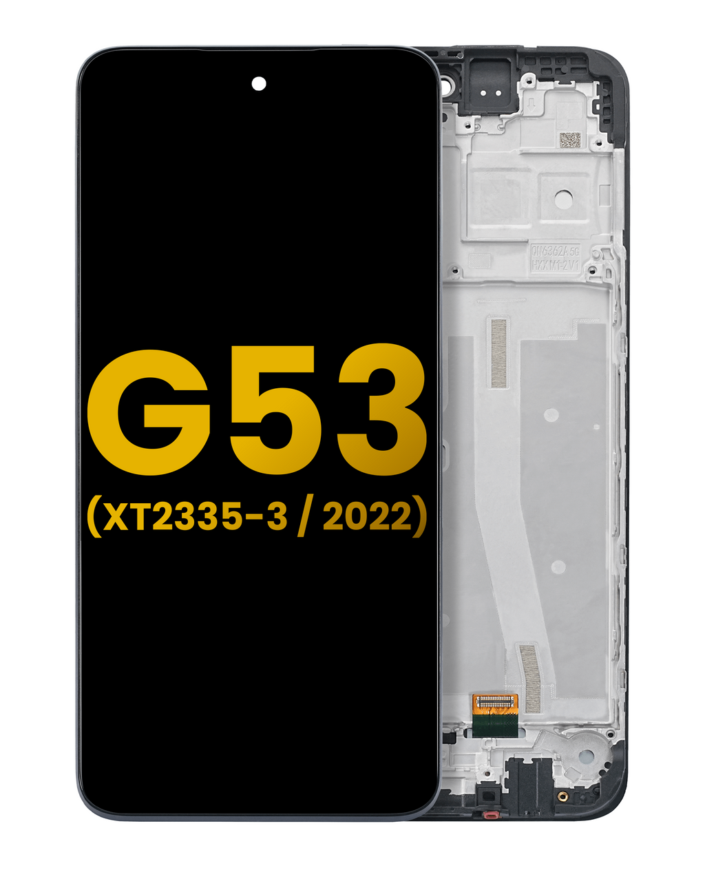 LCD Display with Frame for Motorola Moto G53 (XT2335 / 2022) (Refurbished) (All Colors)