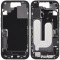Midframe/Rahmen mit Ladebuchse Flex & Small Parts für iPhone 17 (EU / Global Version) (gebrauchter OEM-Ausbau, Qualität B) (Schwarz)