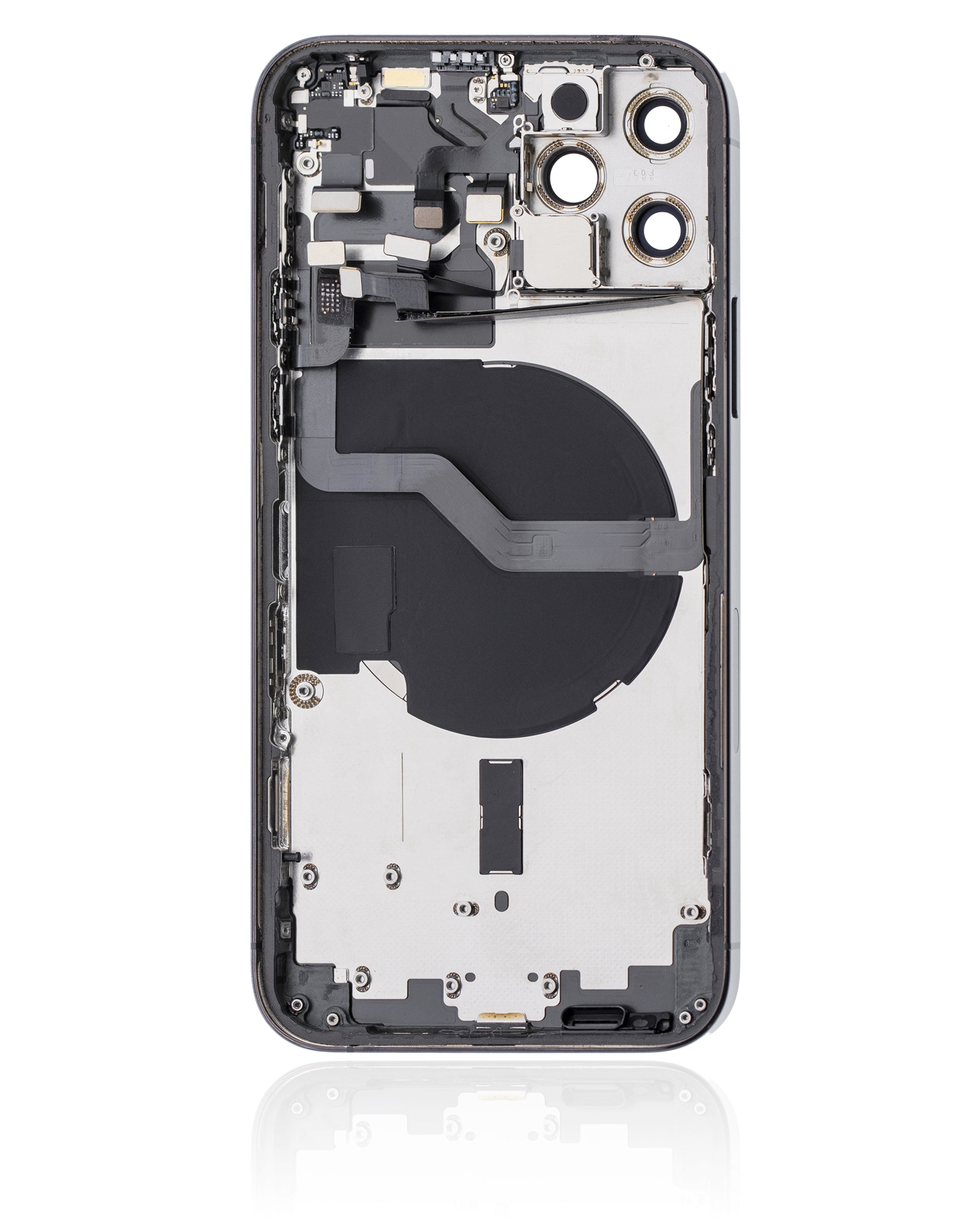 Backcover/Rahmen mit Small Parts für iPhone 12 Pro (EU / Global Version) (gebrauchter OEM-Ausbau, Qualität C) (Pacific Blau)
