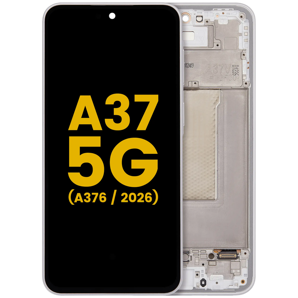 OLED-Display mit Rahmen für Samsung Galaxy A37 5G (A376 / 2026) (Refurbished) (Weiß)