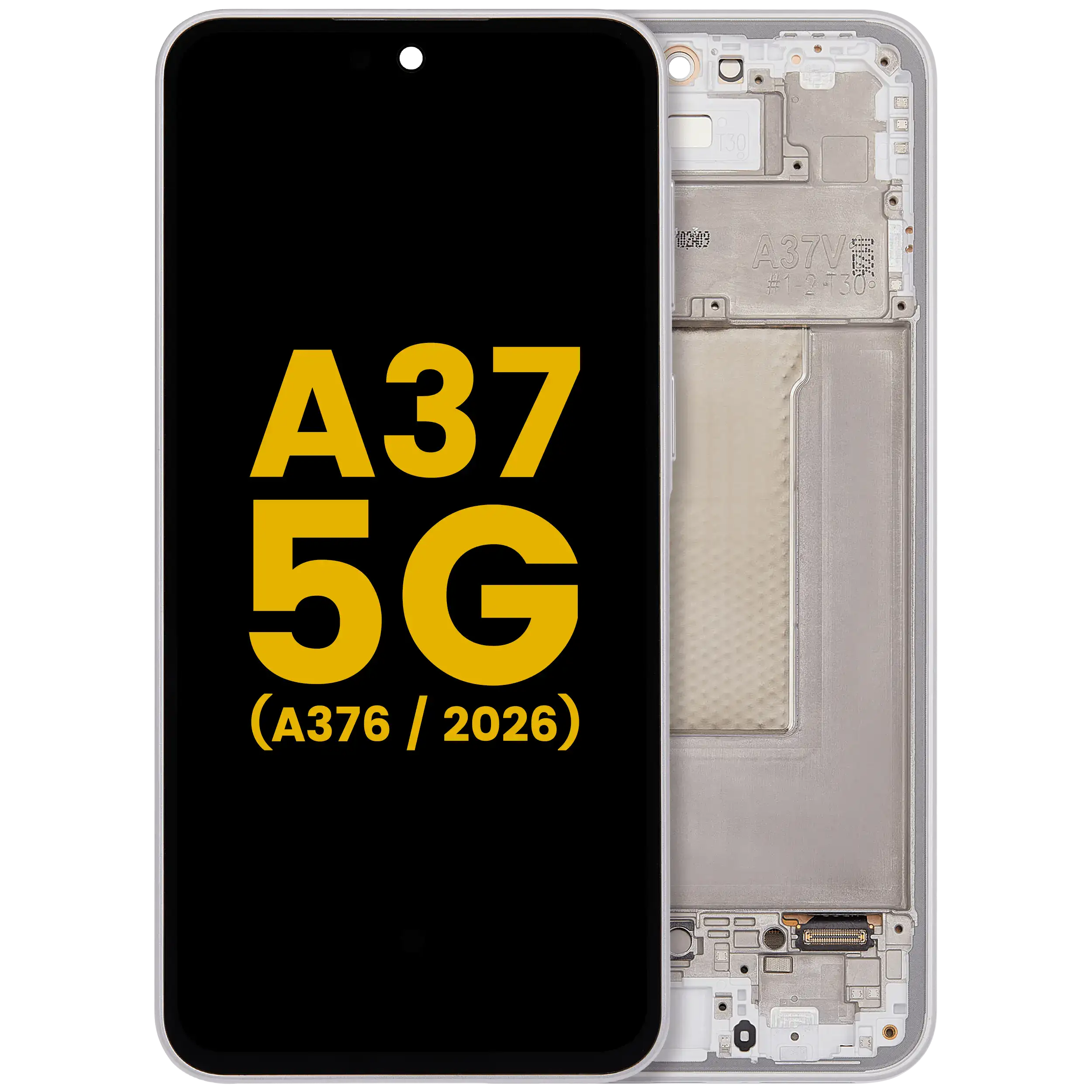 OLED-Display mit Rahmen für Samsung Galaxy A37 5G (A376 / 2026) (Refurbished) (Weiß)