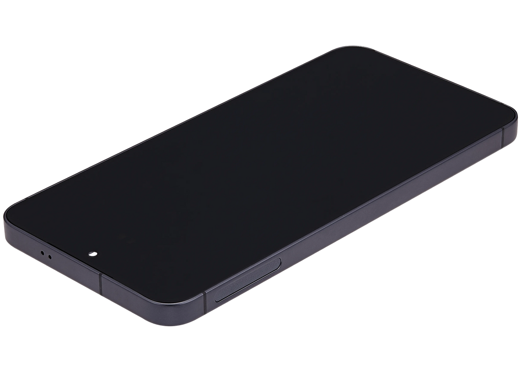 OLED-Display mit Rahmen für Samsung Galaxy S25 5G (US & International) (Aftermarket Plus) (Blau Schwarz)