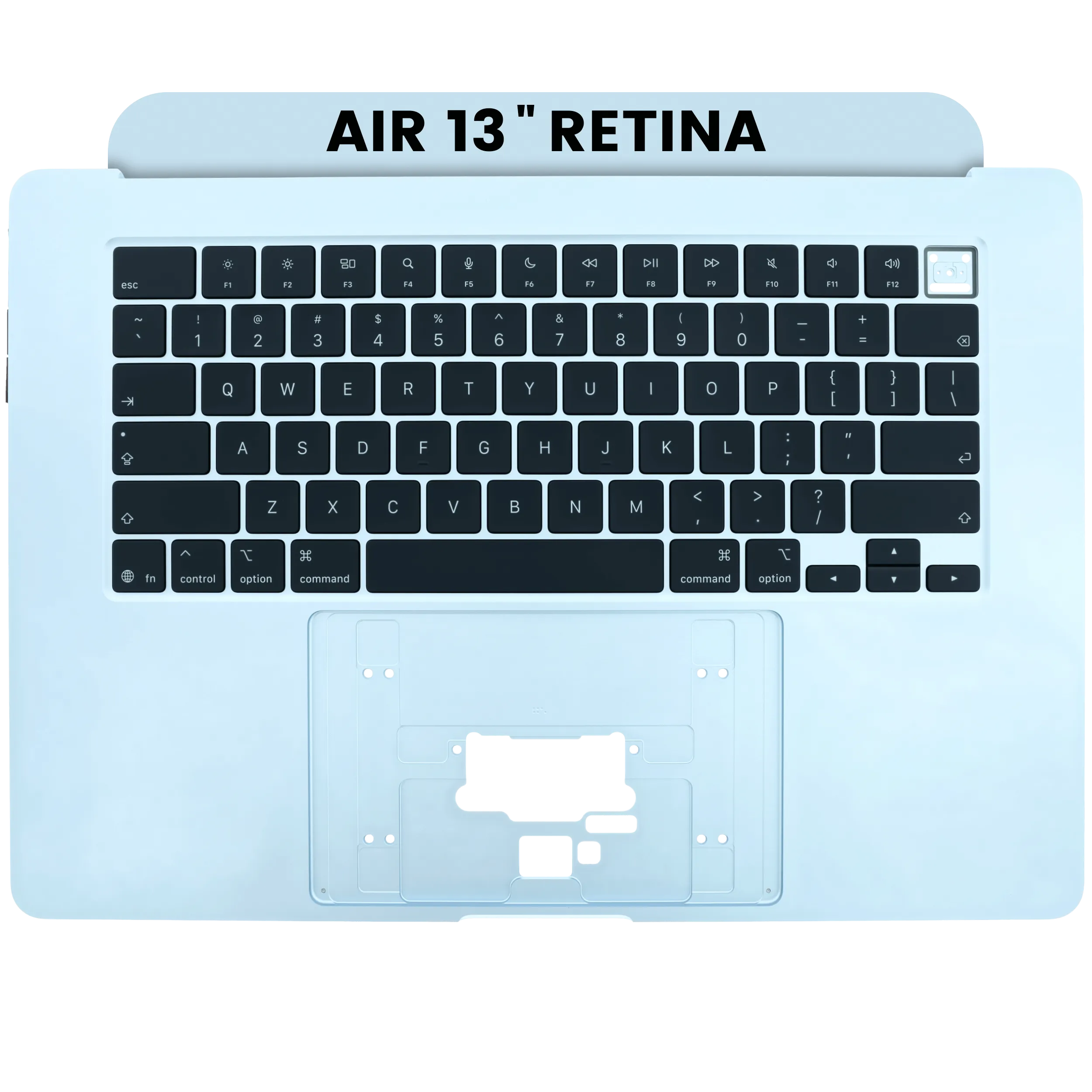 Top Case mit Keyboard (ANSI US) für MacBook Air 15" A3448 (2026) (Original OEM) (Sky Blue)