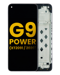 LCD-Display mit Rahmen für Motorola Moto G9 Power Refurbished