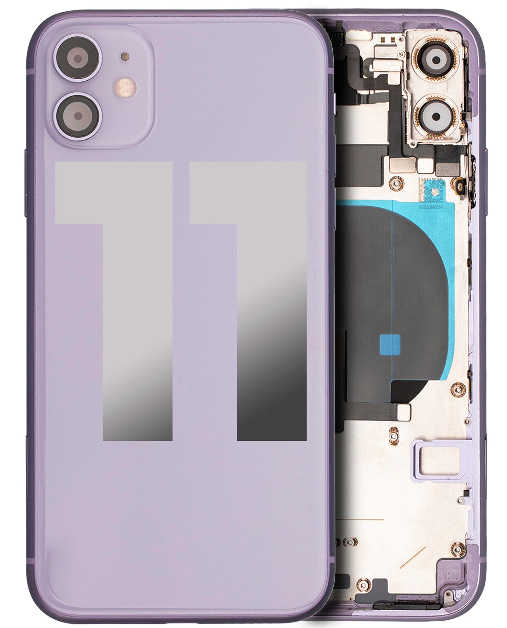 Gebrauchter Ausbau/Pull Qualität B – iPhone 11 Backcover/Rahmen Violett