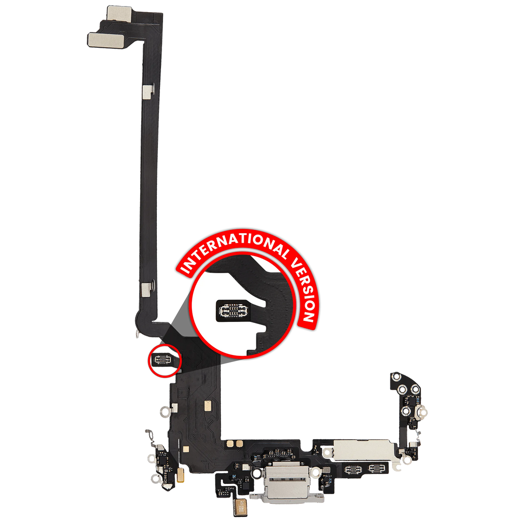 Ladebuchse Flex Cable für iPhone 17 Pro max (Aftermarket Plus) (Internationale Version) (Silber)