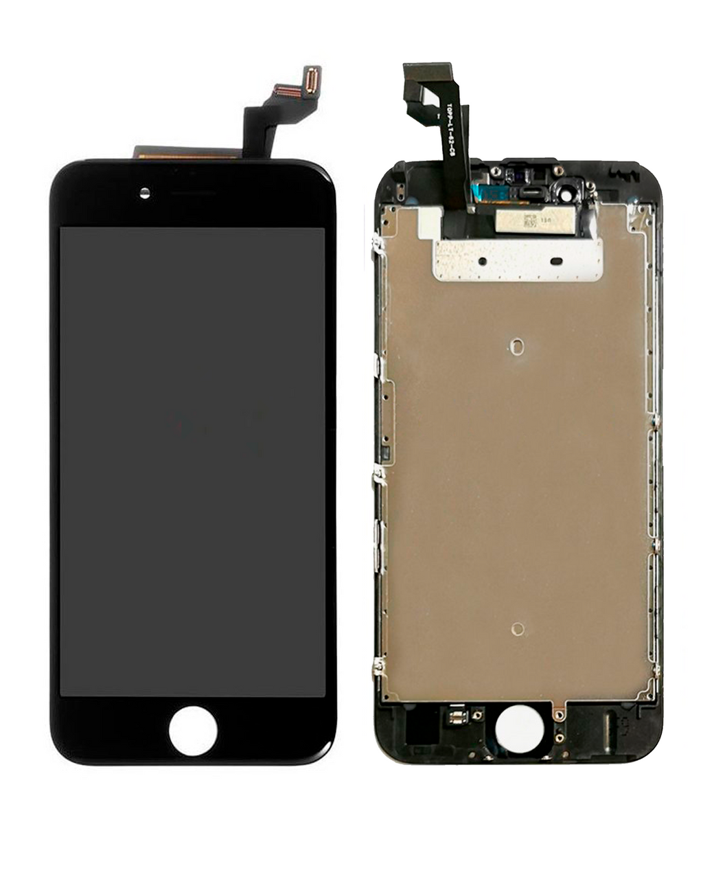 LCD-Display mit Stahlplatte für iPhone 6S (Aftermarket Pro: XO7 Incell) (Schwarz)