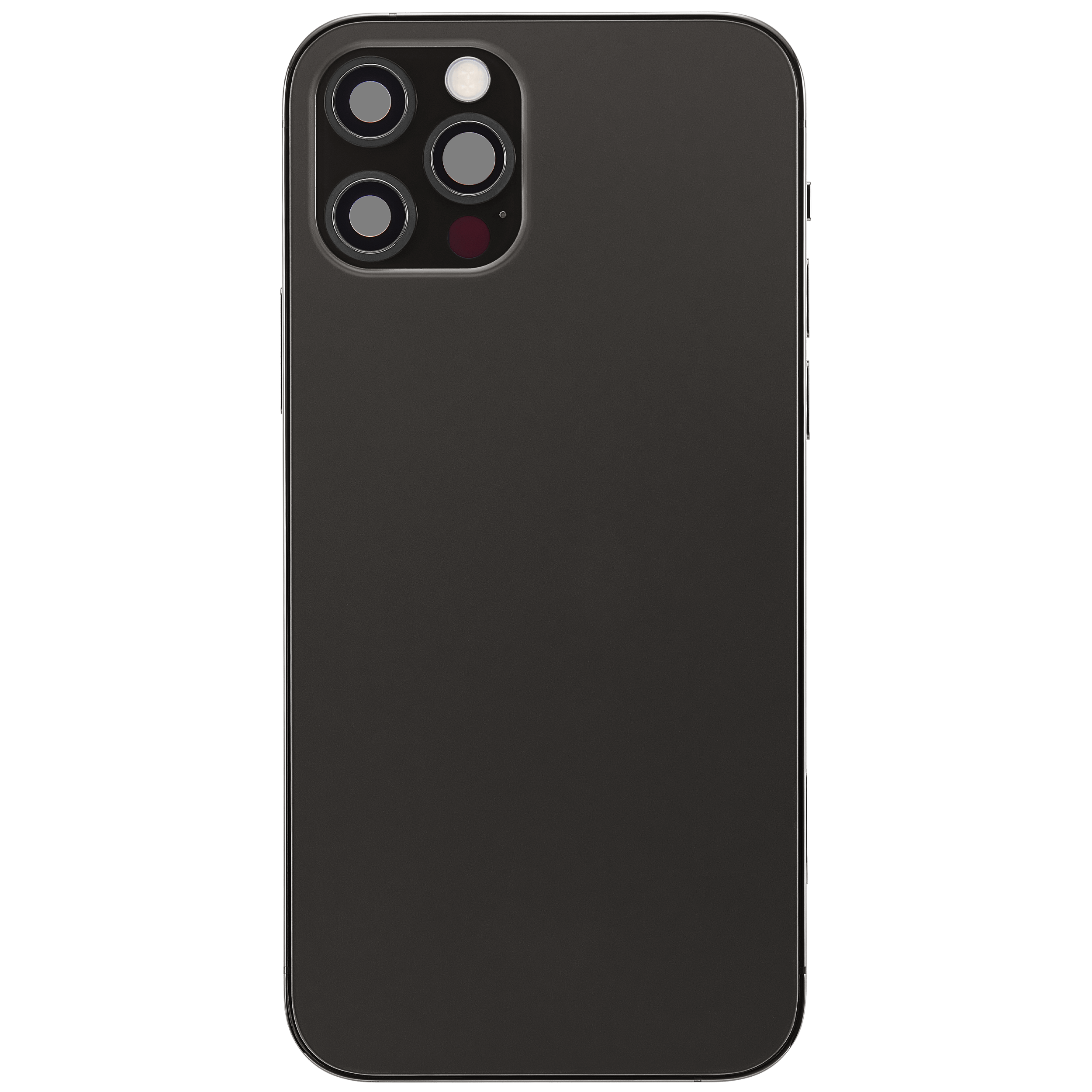 Backcover/Rahmen mit Ladebuchse Flex & Small Parts für iPhone 12 Pro (EU / Global Version) (gebrauchter OEM-Ausbau, Qualität A) (Graphite)