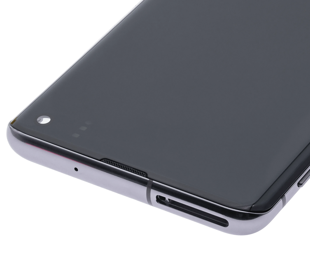 OLED-Display mit Rahmen für Samsung Galaxy S10 (Aftermarket Plus) (Prism / Ceramic Black)
