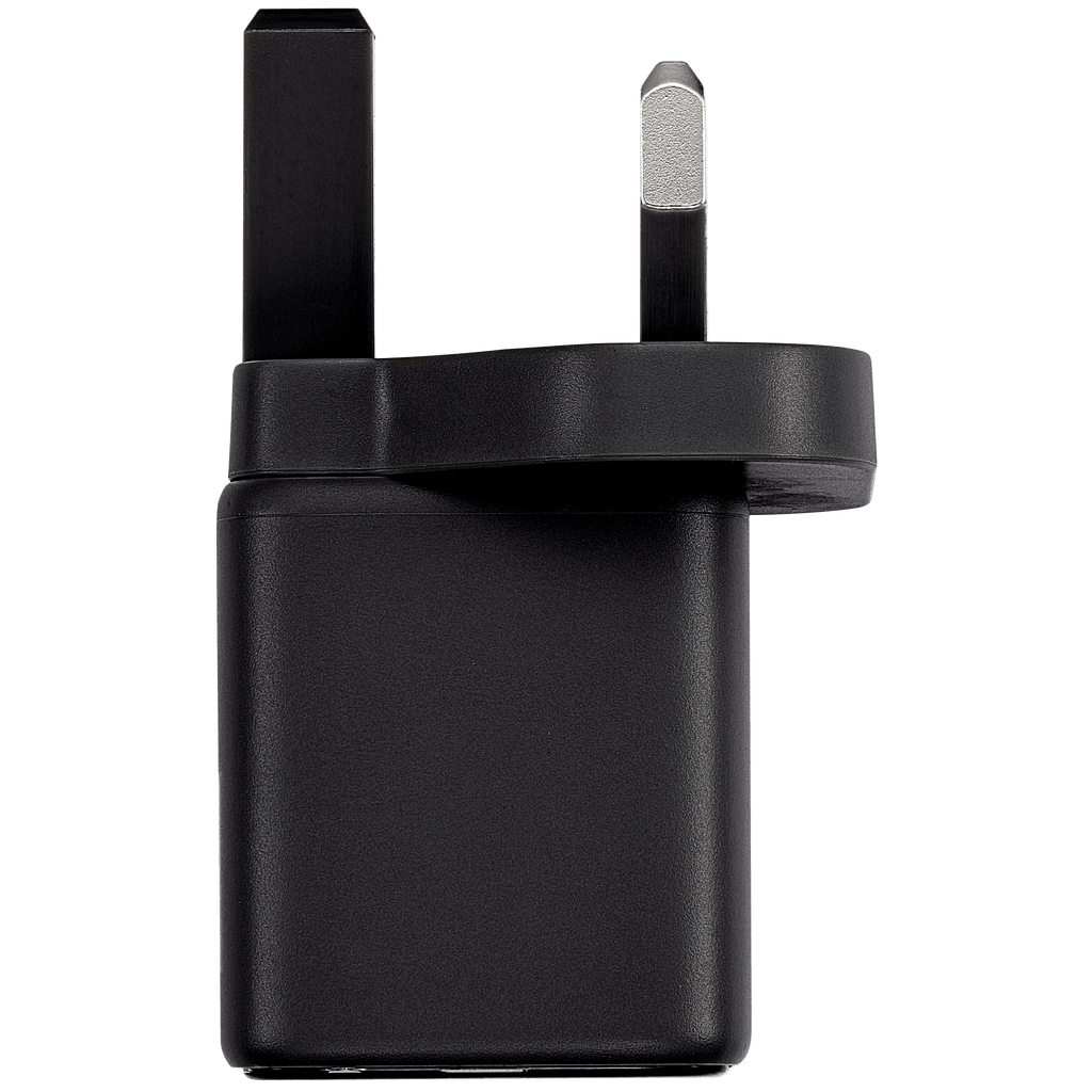 AmpSentrix 30W 2-in-1 USB-C / USB-A Wall Adapter (220V / UK Plug) (Schwarz Titanium)