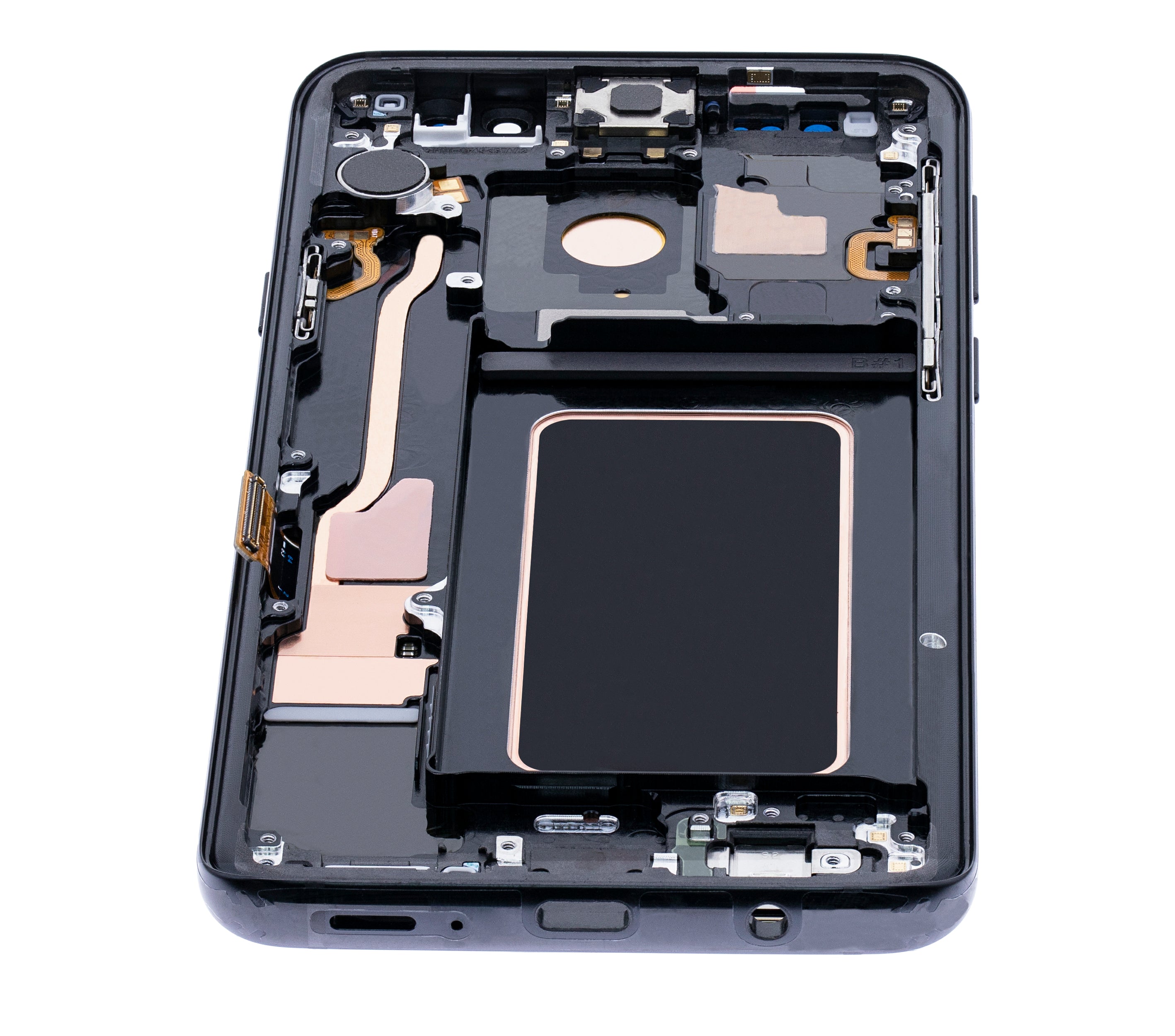 OLED-Display mit Rahmen für Samsung Galaxy S9 Plus (gebrauchter OEM-Ausbau, Qualität A) (Midnight Schwarz)