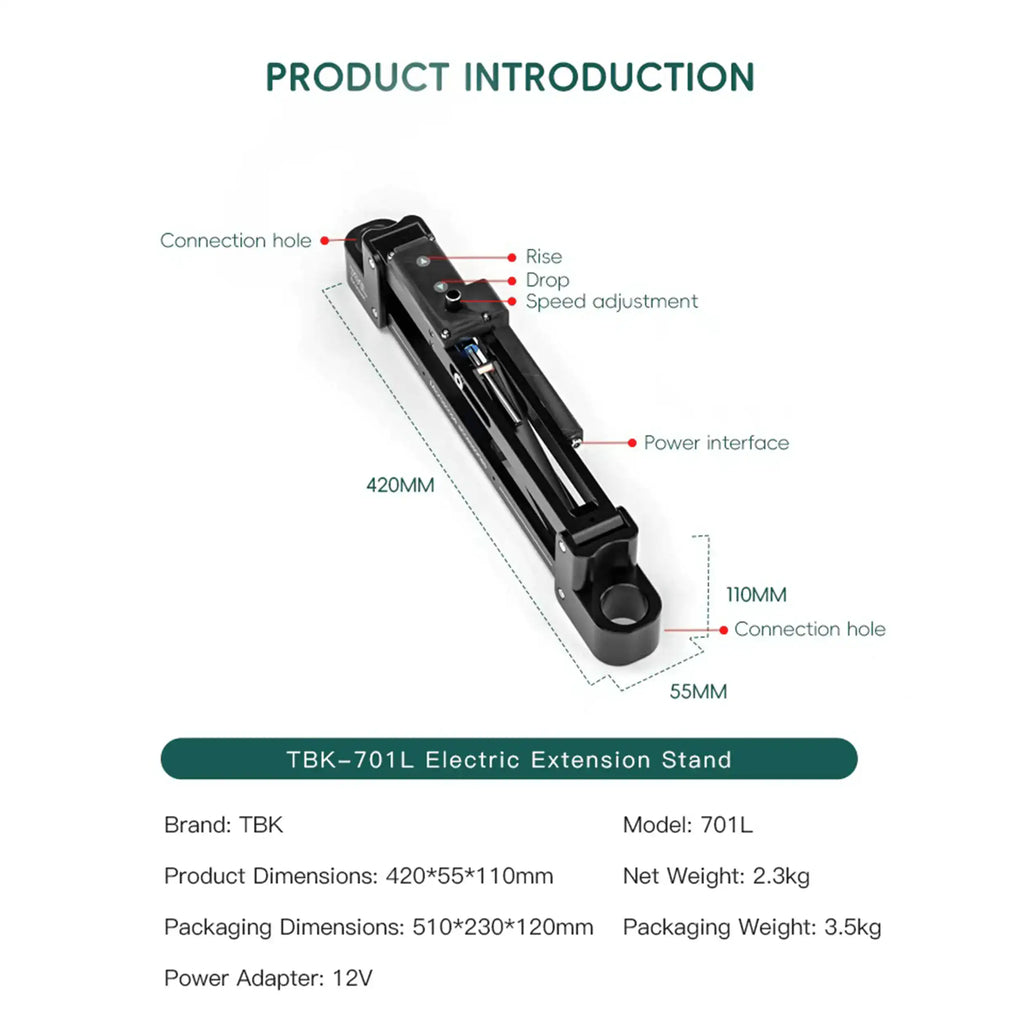 Electric Lifting Extension Bracket (TBK 701L)