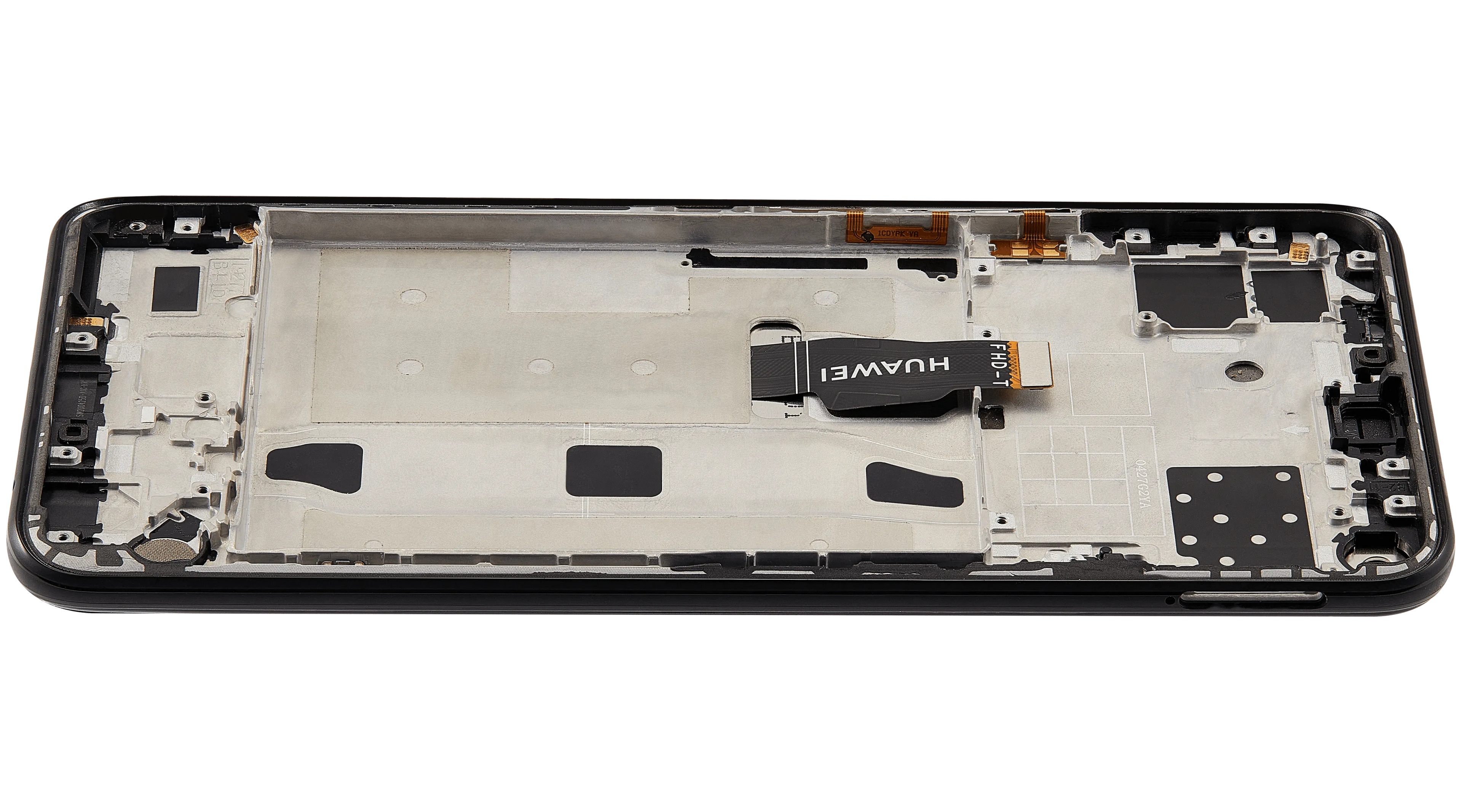 LCD-Display mit Rahmen für Huawei Nova 7 SE (2020) (Refurbished) (Schwarz)