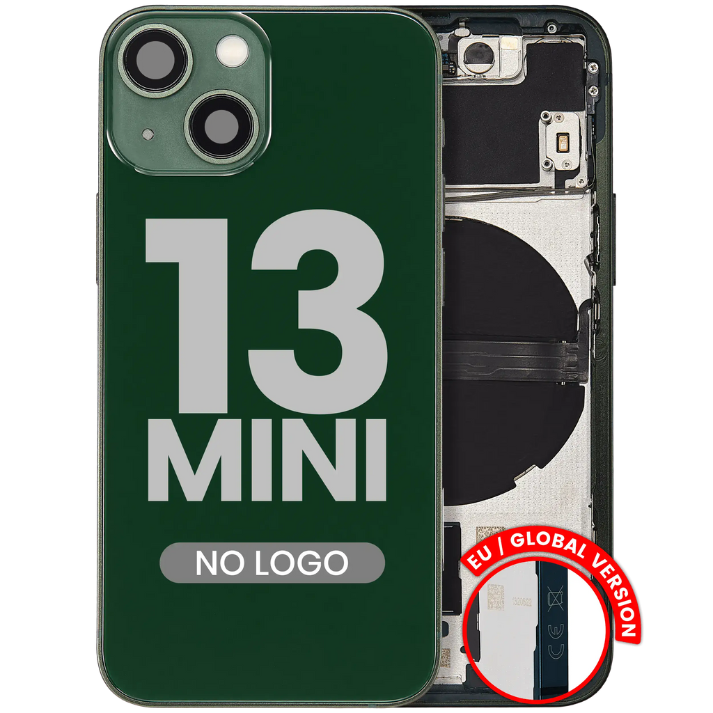 Back cover with small components for iPhone 13 Mini (EU/Global Version) (Aftermarket Plus) (Green)