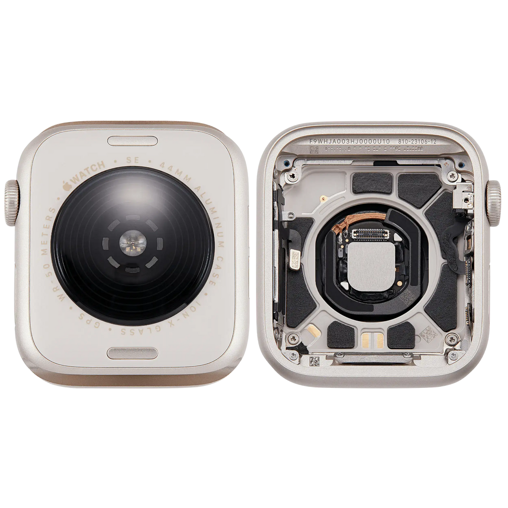 Backcover/Rahmen für Watch Series SE 3rd (44MM) (gebrauchter OEM-Ausbau, Qualität A) (GPS Version) (Aluminum / Starlight)