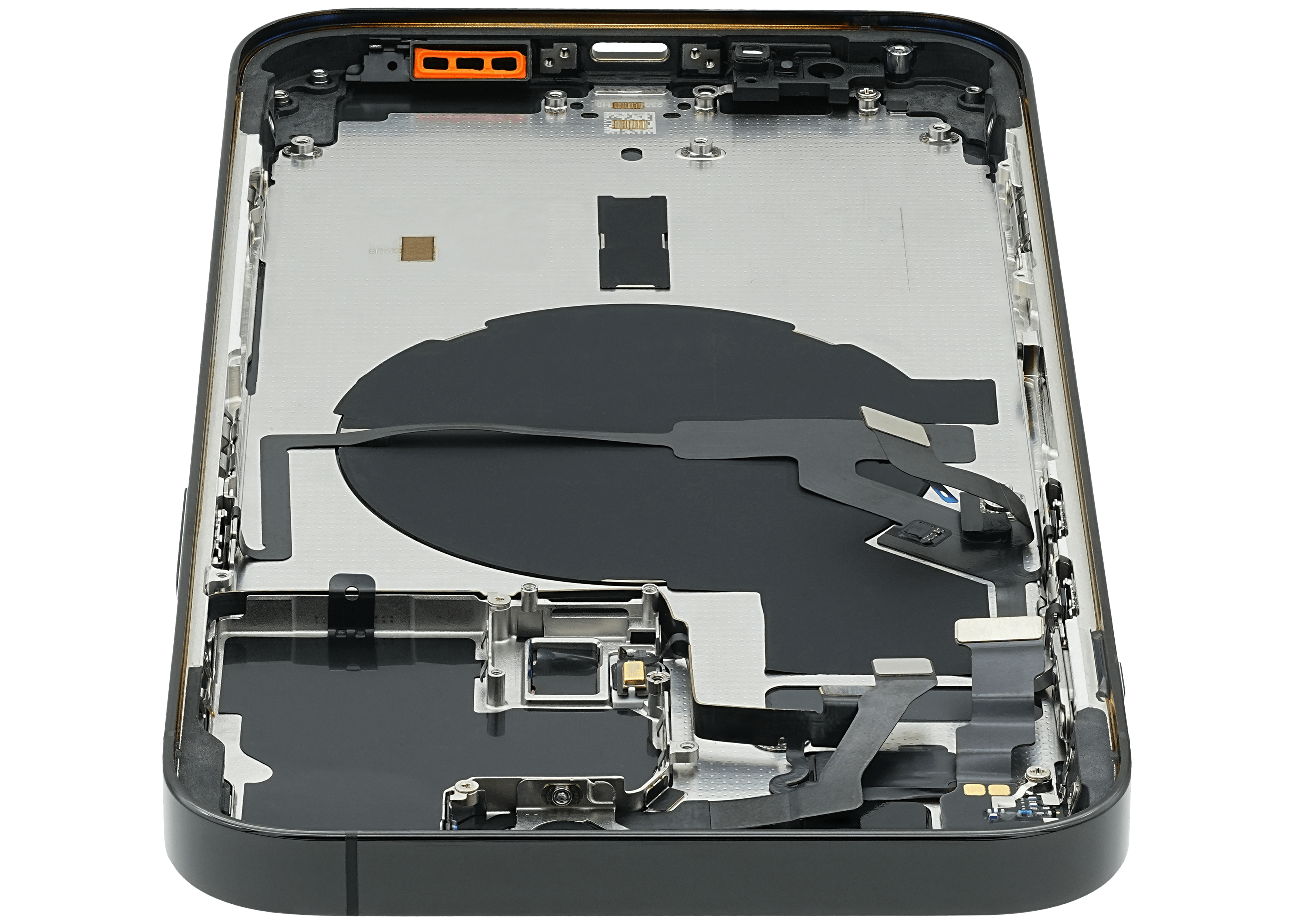 Backcover/Rahmen mit Small Parts für iPhone 14 Pro Max (EU / Global Version) (gebrauchter OEM-Ausbau, Qualität A) (Space Schwarz)