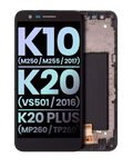 LG K10 & K20 LCD-Display mit Rahmen Original OEM Alle Farben