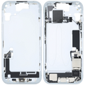 Midframe/Rahmen mit Ladebuchse Flex & Small Parts für iPhone 15 (US-Version) (gebrauchter OEM-Ausbau, Qualität C) (Blau)