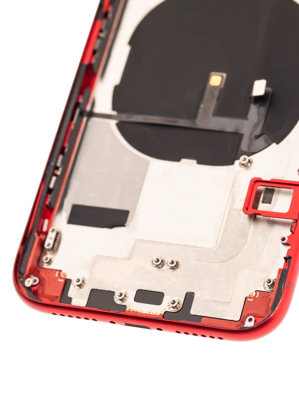Backcover/Rahmen mit Small Components Pre-Installed für iPhone XR (gebrauchter OEM-Ausbau, Qualität B) (Rot)