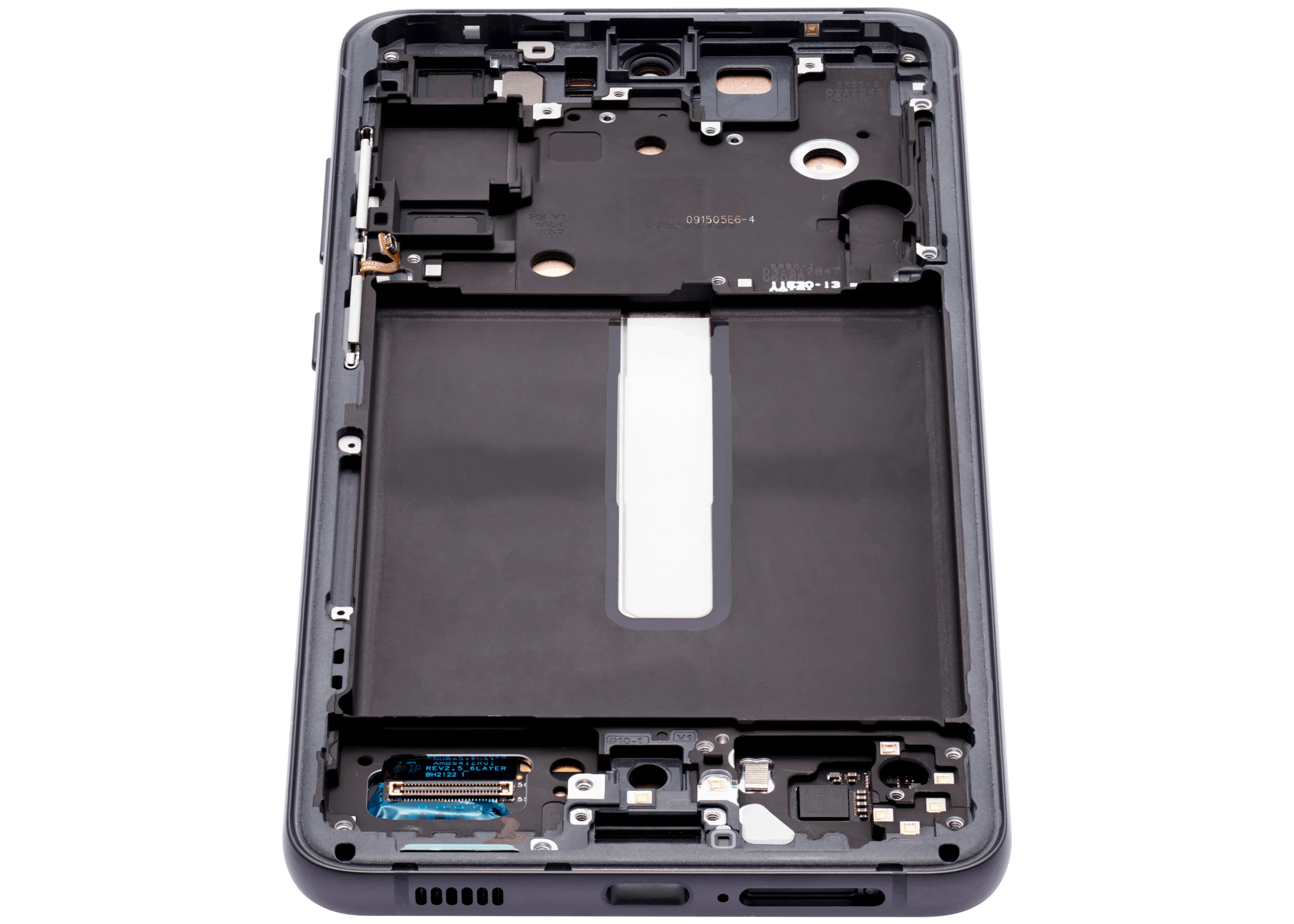 OLED-Display mit Rahmen für Samsung Galaxy S21 FE 5G (US & Internationale Version) (Aftermarket Plus) (120Hz) (Graphite)