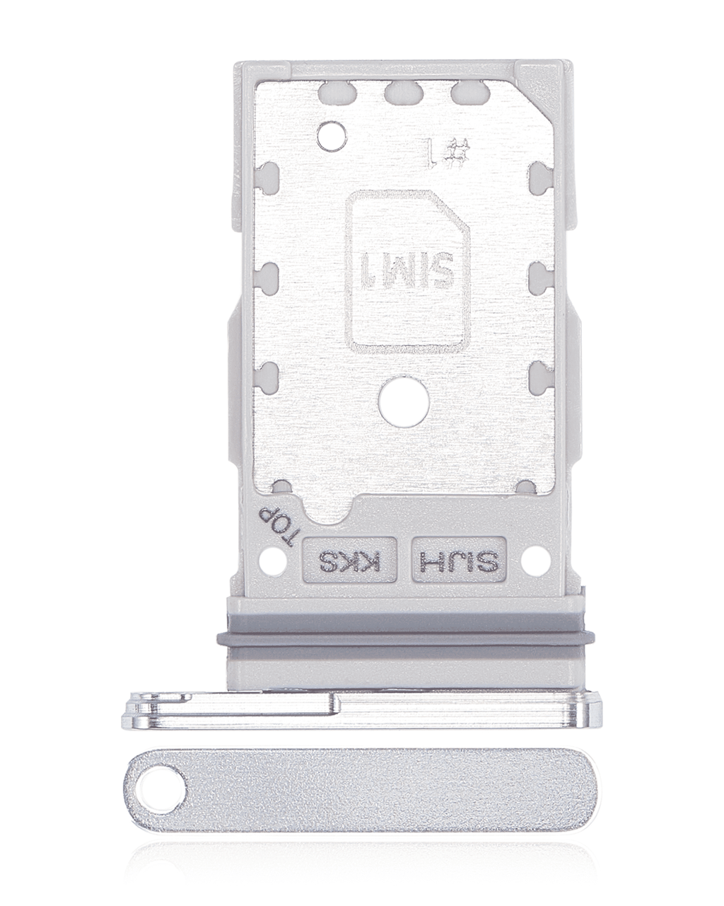 Dual SIM Card Tray for Samsung Galaxy S22 Ultra (White)