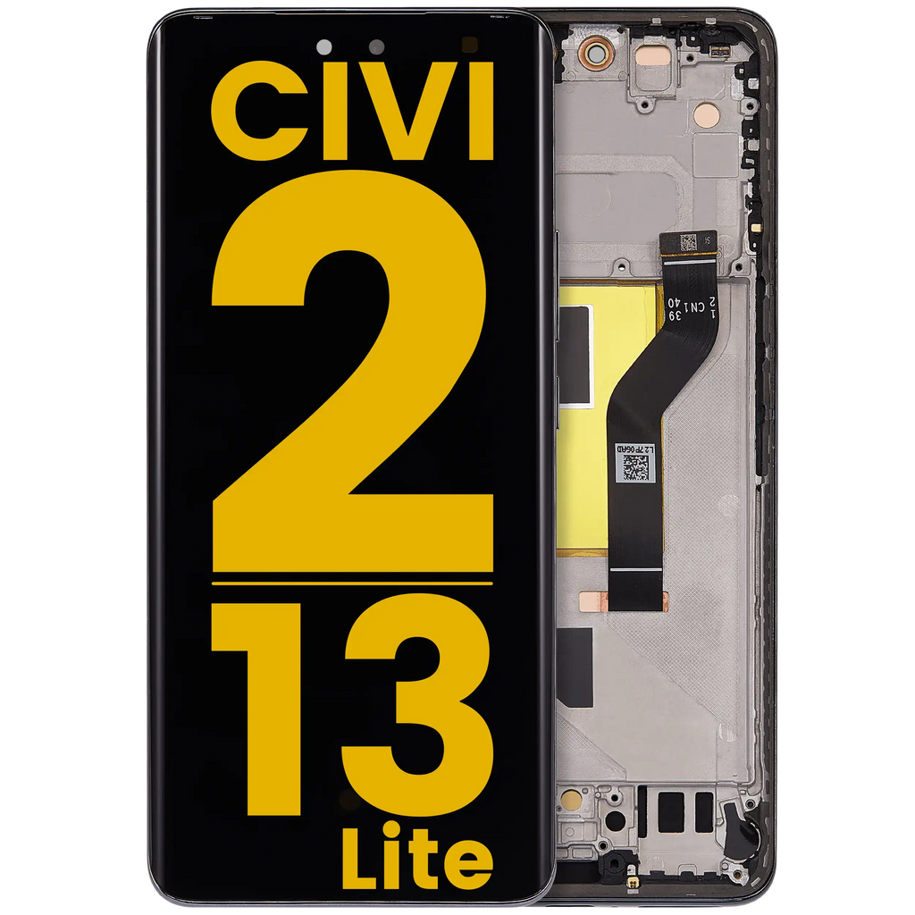 OLED Display with Frame for Xiaomi 13 Lite / Civi 2 (Refurbished) (Black)