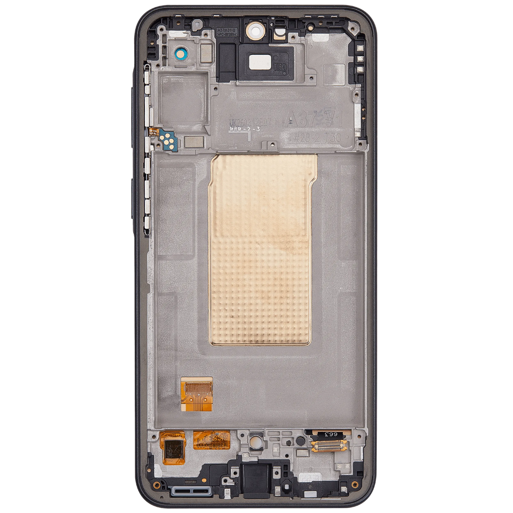 OLED-Display mit Rahmen für Samsung Galaxy A37 5G (A376 / 2026) (6.62") (Aftermarket Plus) (Charkoal)