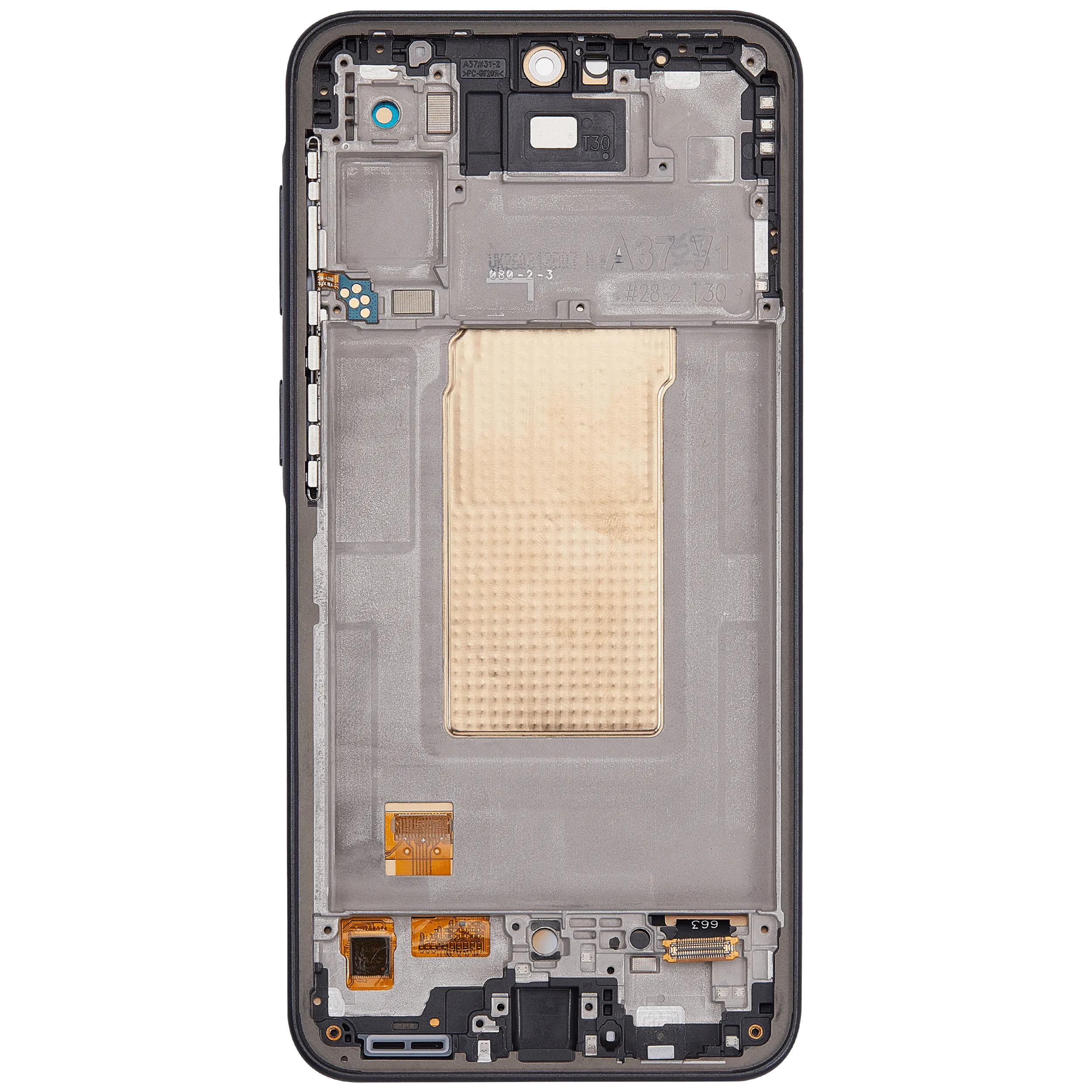 OLED-Display mit Rahmen für Samsung Galaxy A37 5G (A376 / 2026) (6.62") (Aftermarket Plus) (Charkoal)