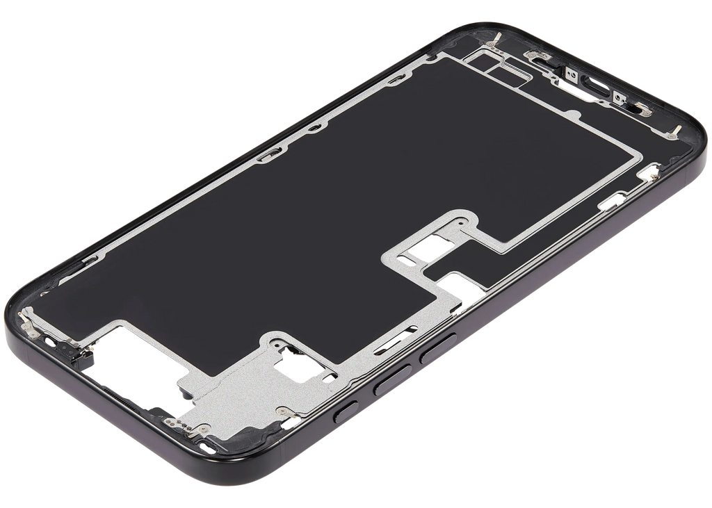 Midframe/Rahmen mit Power And Volume Button für iPhone 16 Pro Max (US-Version) (Aftermarket Plus) (Schwarz Titanium)