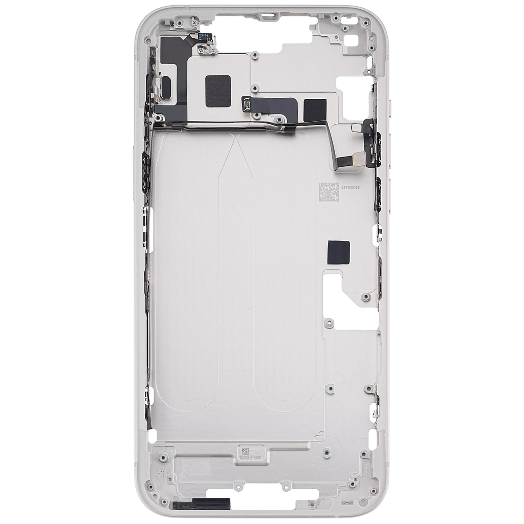 Midframe/Rahmen mit Small Parts für iPhone 14 Plus (US-Version) (gebrauchter OEM-Ausbau, Qualität C) (Starlight)