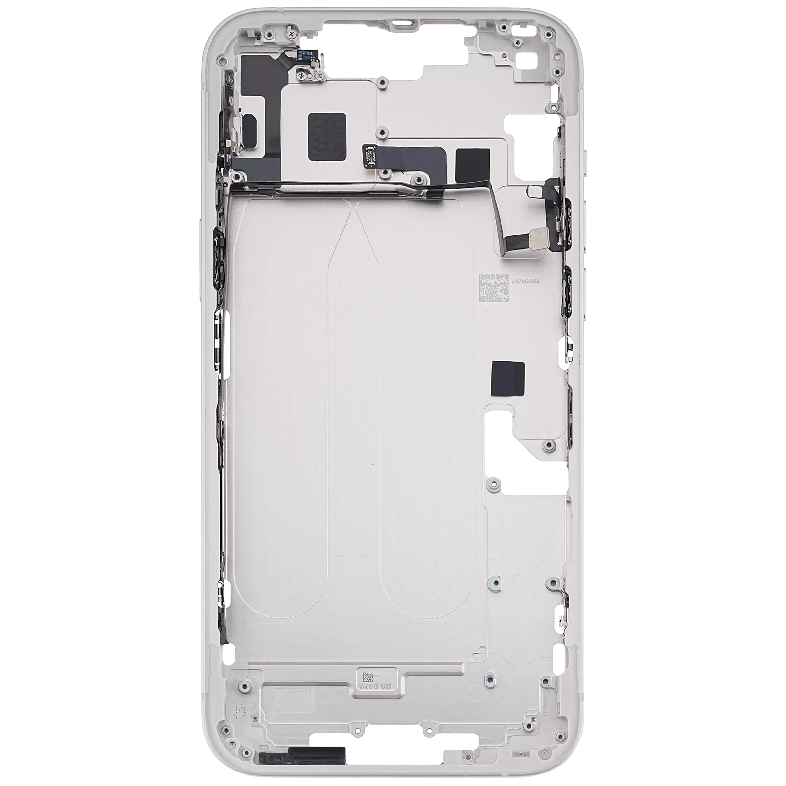 Midframe/Rahmen mit Small Parts für iPhone 14 Plus (US-Version) (gebrauchter OEM-Ausbau, Qualität C) (Starlight)