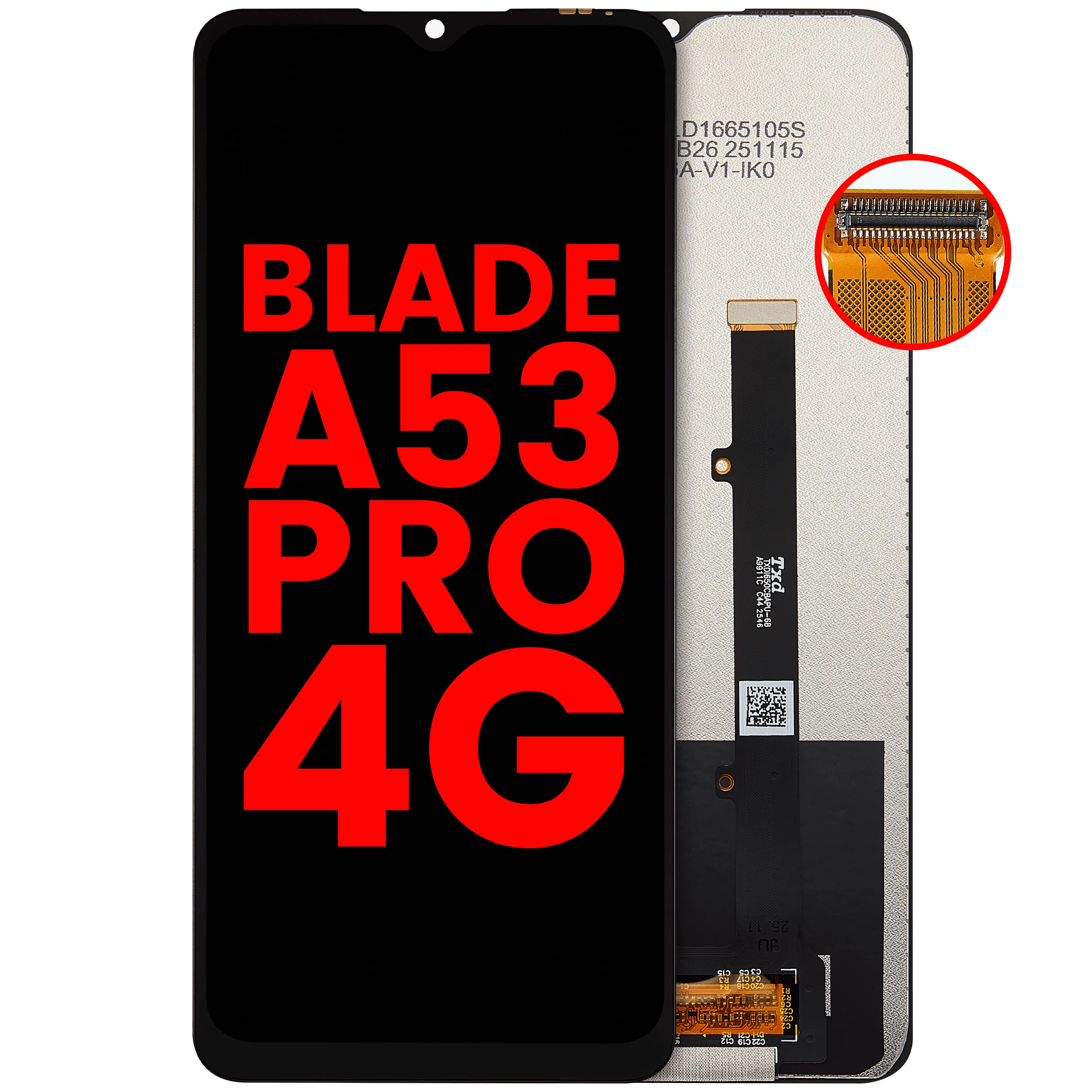 LCD-Display ohne Rahmen für ZTE Blade A53 Pro 4G (Aftermarket Plus) (Alle Farben)