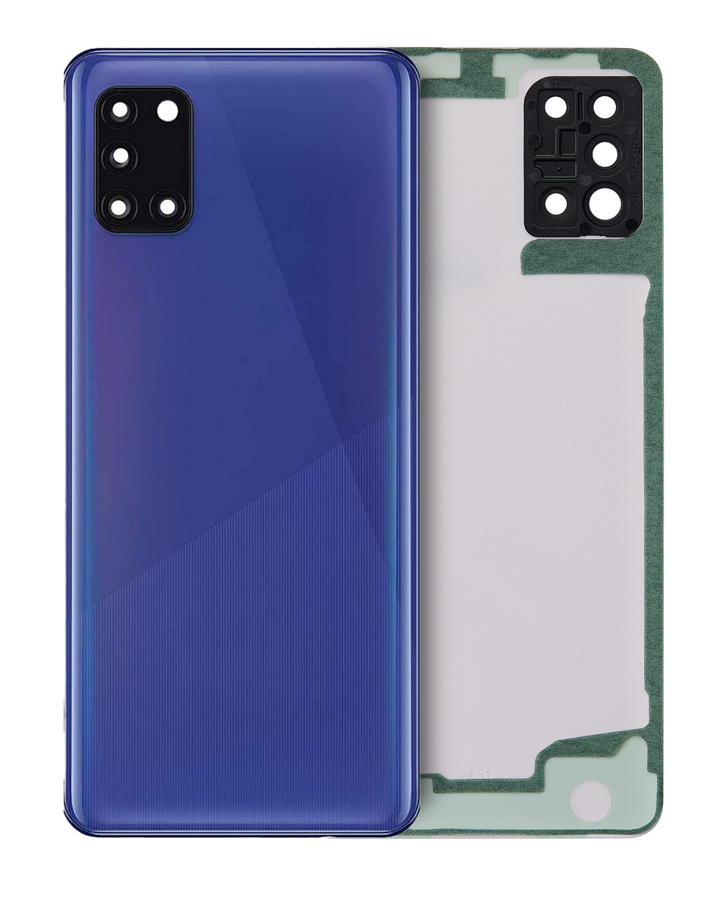 Backcover Glass mit Camera Lens für Samsung Galaxy A31 (A315 / 2020) (Service Pack) (Blau)